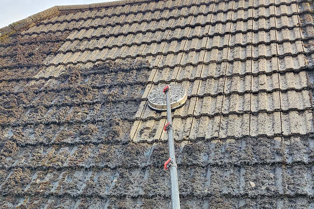 Roof cleaning project